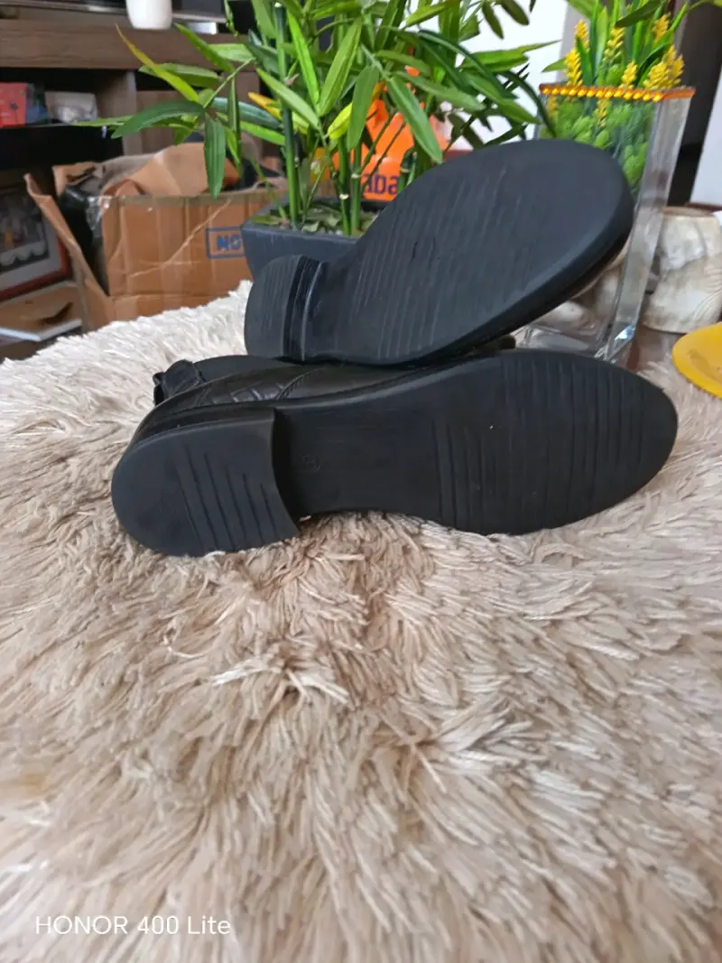 Botines de cuero negro - 5