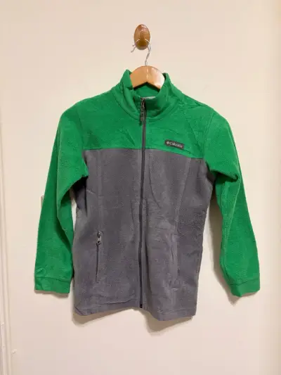 Chaqueta polar Columbia verde y gris para niño - miniatura 1