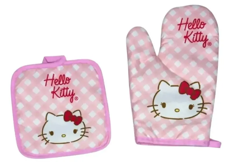 Set de Guantes y Agarrador Hello Kitty - 1