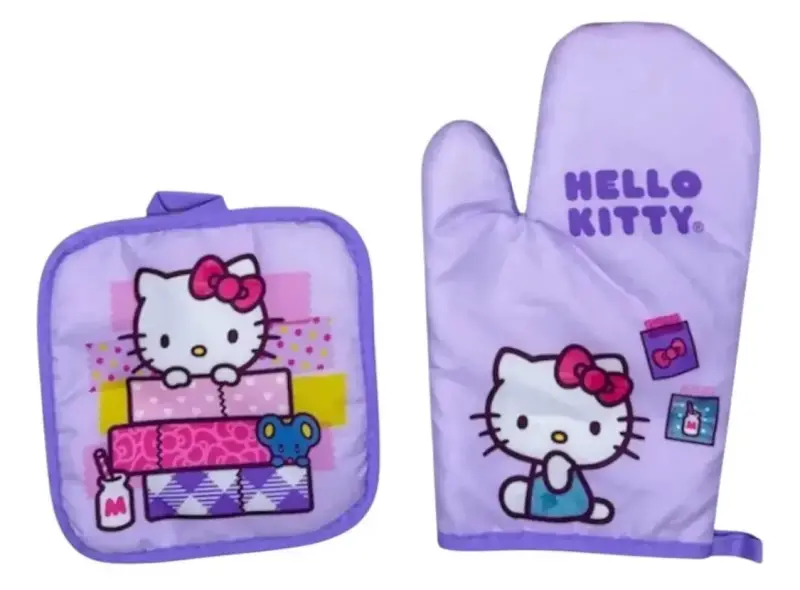 Set de Guantes y Agarrador Hello Kitty - 2