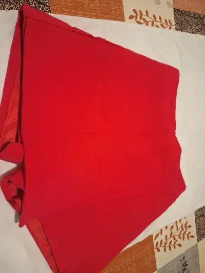 Falda pantalón roja Basement elegante - miniatura 1