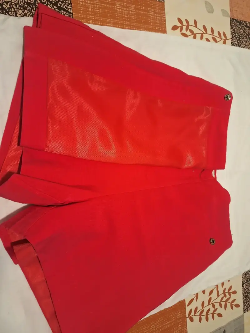 Falda pantalón roja Basement elegante - 2