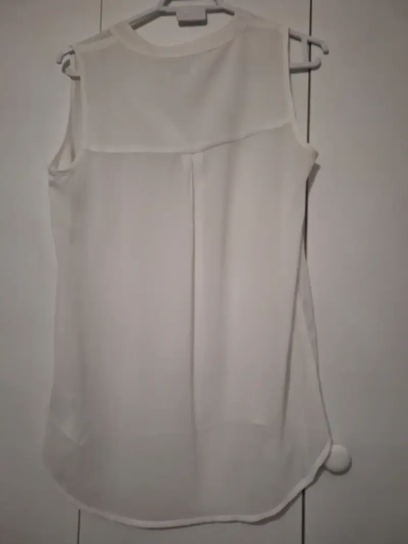 Blusa sin mangas blanca Amisu talla XS - 3