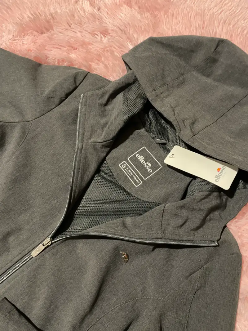 Abrigo largo gris con capucha Ellesse