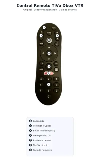 Control remoto TiVo Dbox VTR con Netflix y voz - miniatura 2