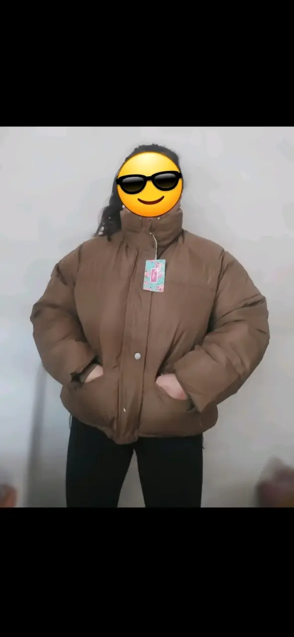 Chaqueta acolchada marrón para invierno