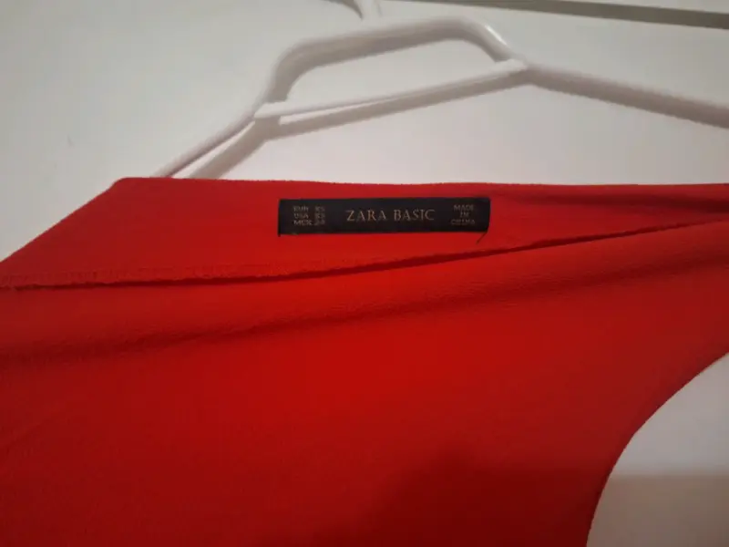 Enterito rojo Zara Basic para mujer - 4