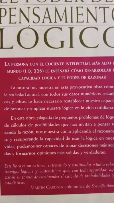 Libro El Poder del Pensamiento Lógico de Marilyn Vos Savant - miniatura 2