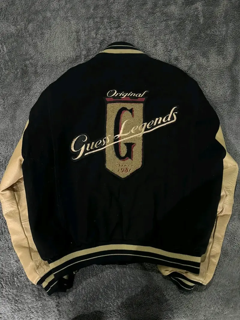 Chaqueta Guess 1981 negra y beige - 3