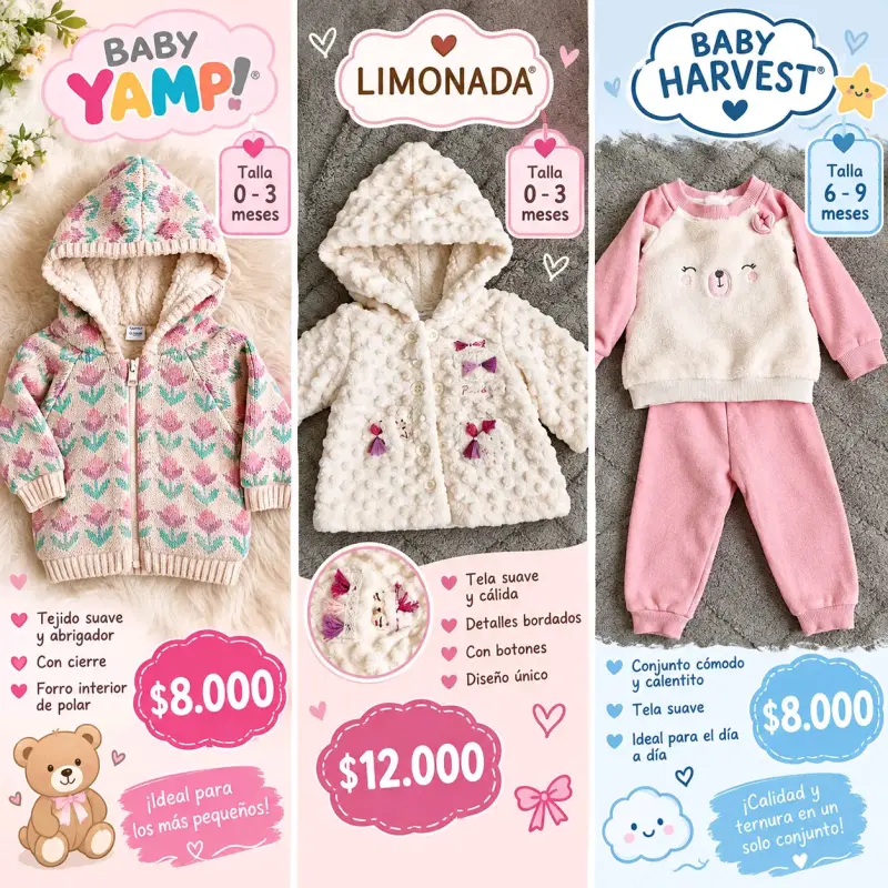 Conjunto de ropa para bebé 0-3 meses Baby Yamp