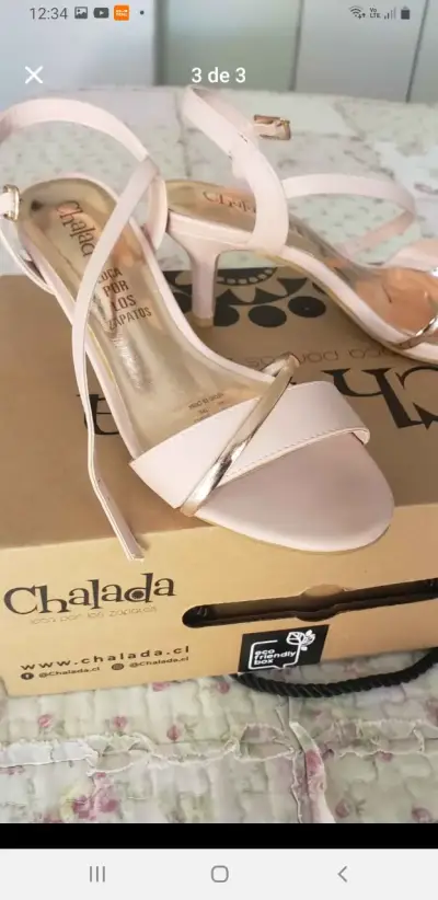 Sandalias de Tacón Chalada Rosadas Elegantes - miniatura 1