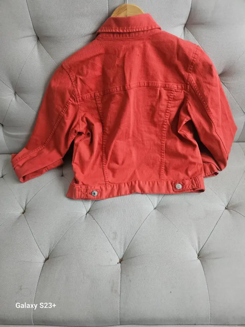 Chaqueta de mezclilla roja para mujer - 2
