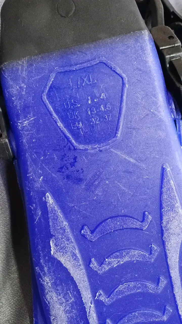Aletas de buceo azules talla XL - 2