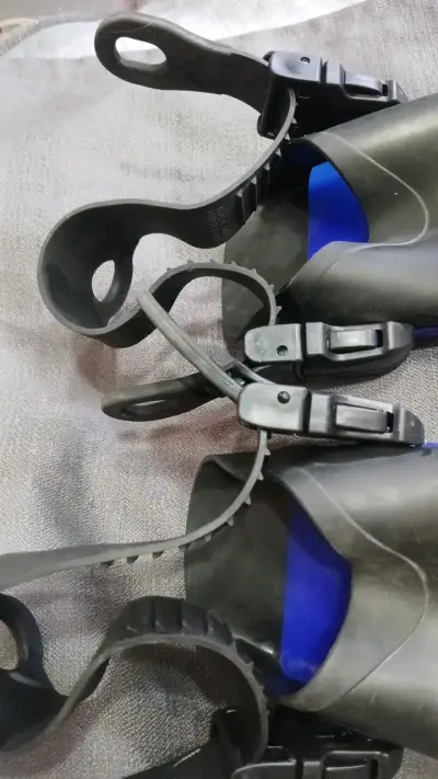 Aletas de buceo azules talla XL - miniatura 3