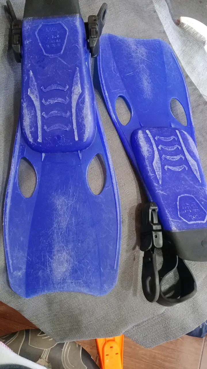 Aletas de buceo azules talla XL - 4