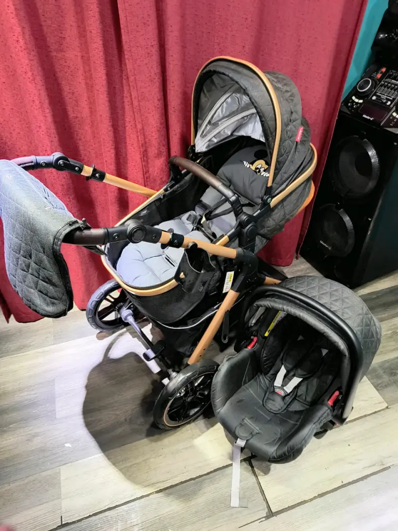 Coche de bebé 3 en 1 con silla de auto - 2