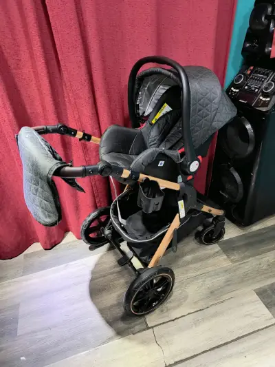 Coche de bebé 3 en 1 con silla de auto - miniatura 3