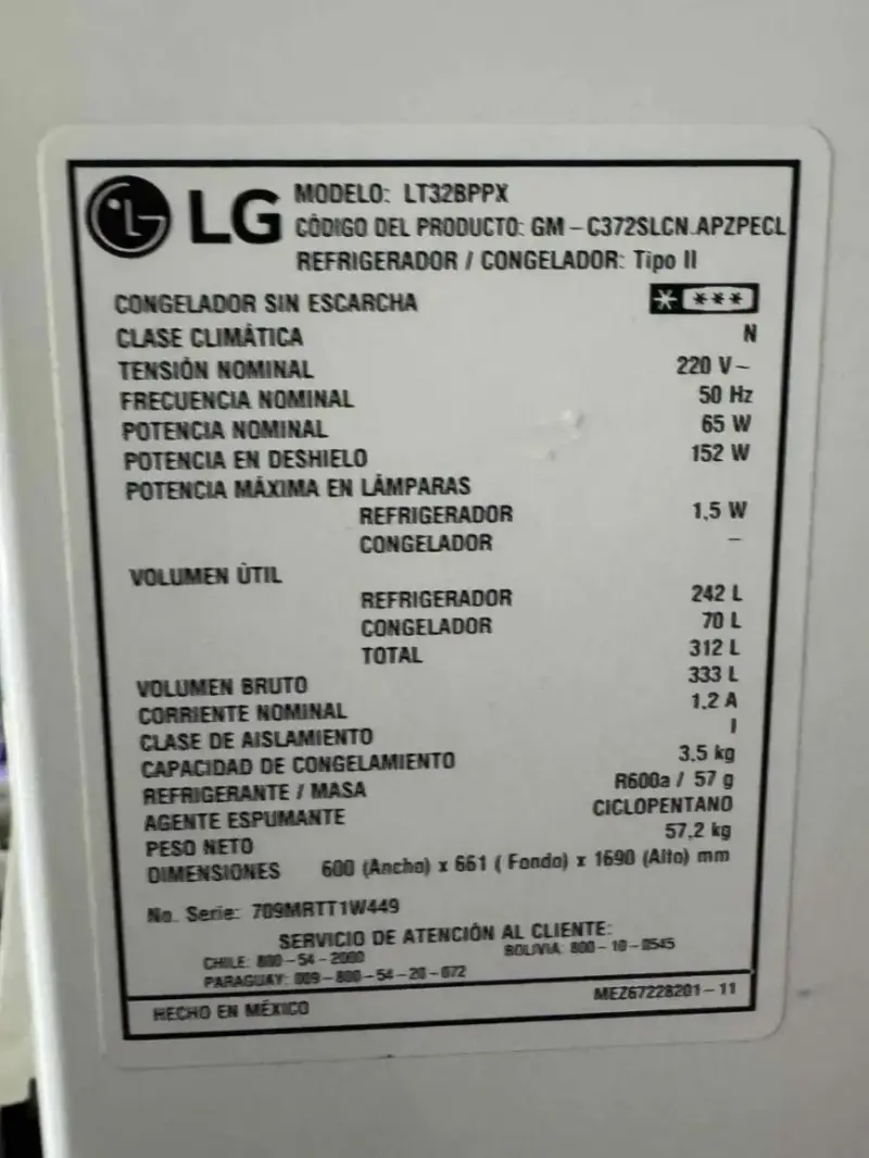 Refrigerador LG Inoxidable 312L - 3