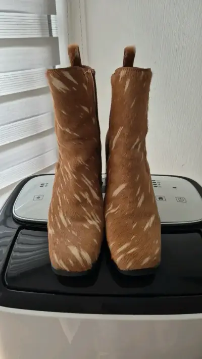 Botines de cuero animal print Jeffrey Campbell - miniatura 1
