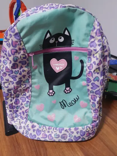 Mochila infantil Head con diseño de gato - miniatura 1
