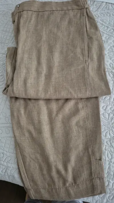 Conjunto de lino beige Zara para mujer - miniatura 3
