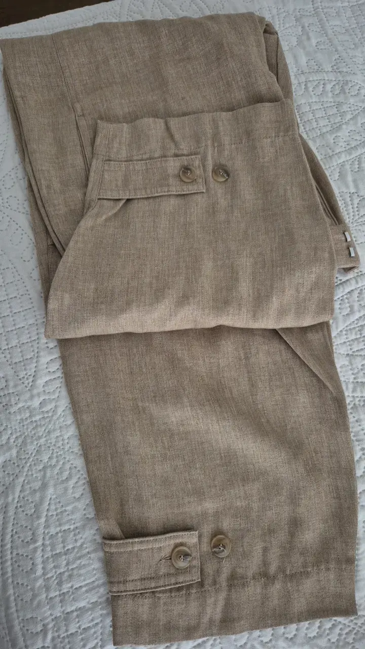 Conjunto de lino beige Zara para mujer - 4