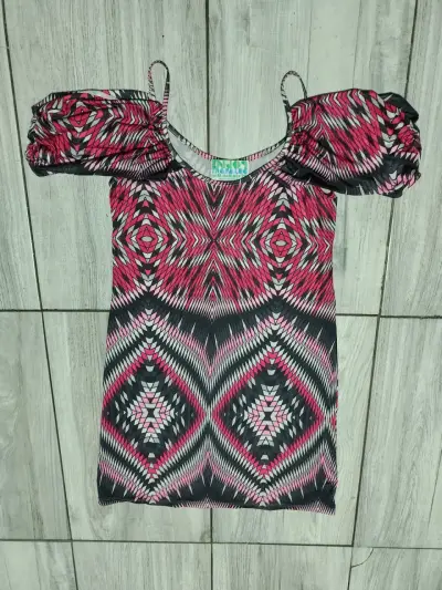 Vestido estampado geométrico Trafaluc talla M - miniatura 1