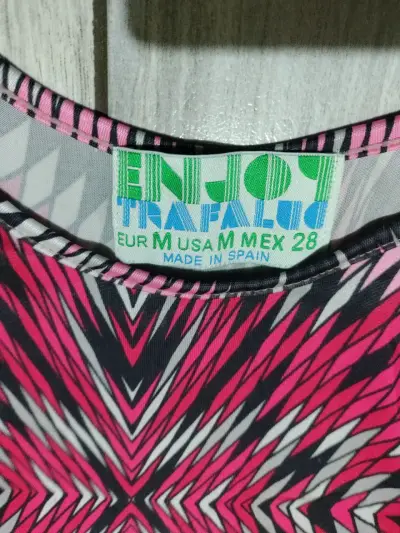 Vestido estampado geométrico Trafaluc talla M - miniatura 3