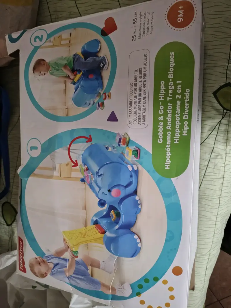 Andador Hipopótamo Traga-Bloques Fisher-Price - 1