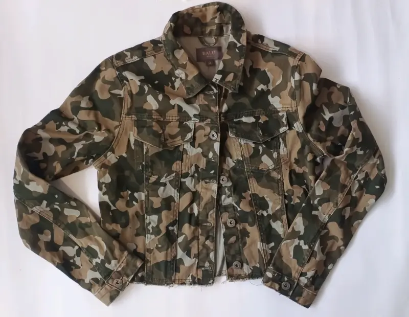 Chaqueta de mezclilla camuflada para mujer - 1
