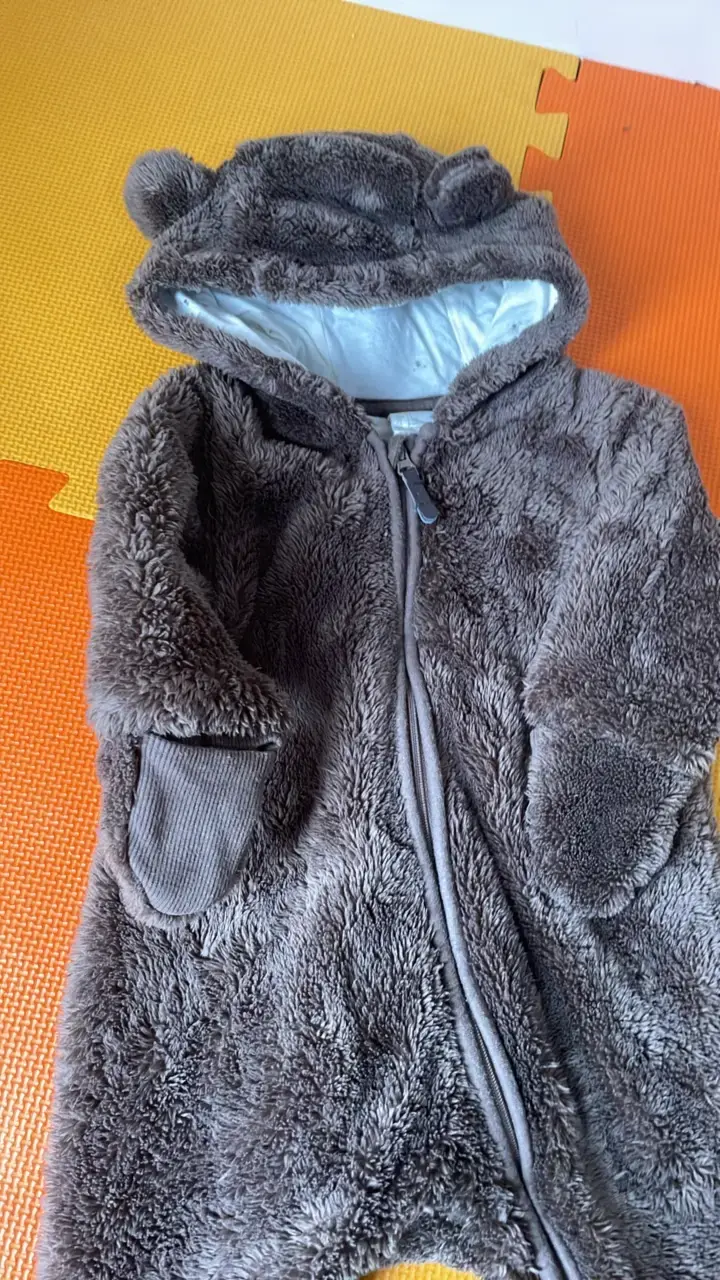 Enterito de peluche para bebé H&M marrón - 3