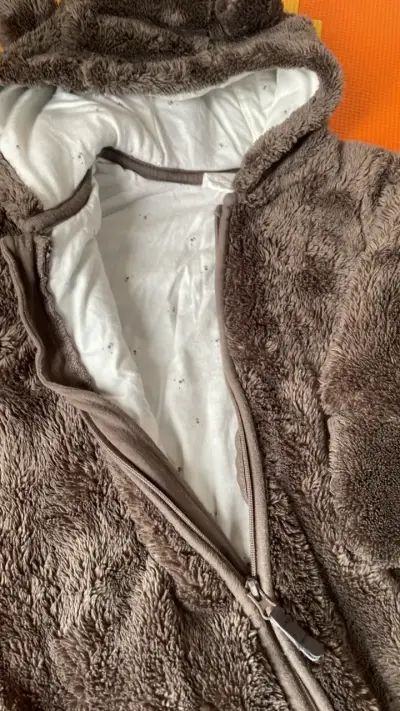 Enterito de peluche para bebé H&M marrón - miniatura 4