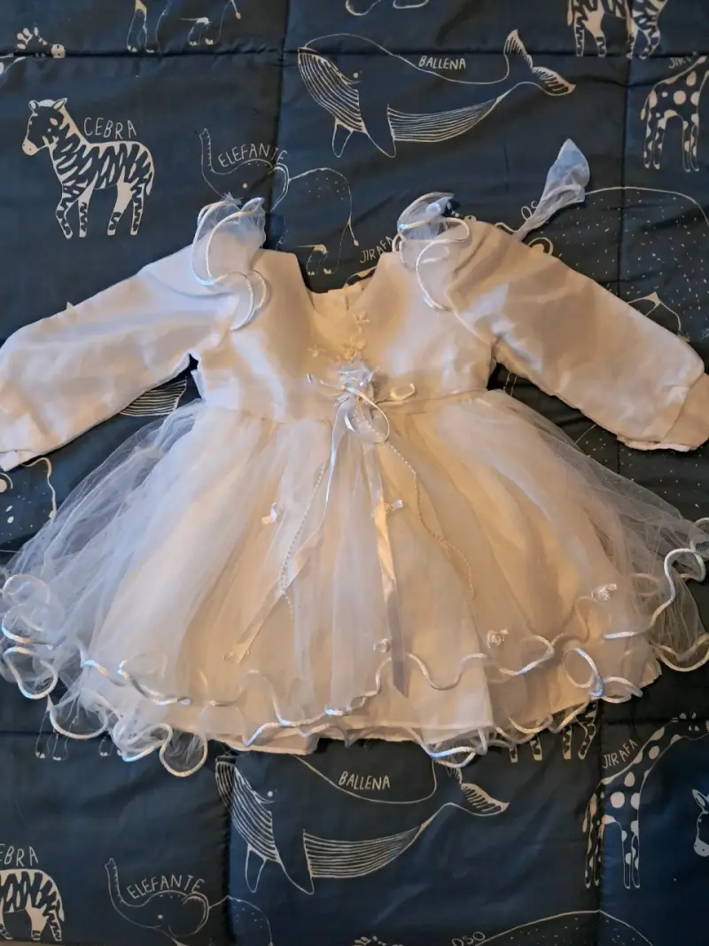 Vestido de bautizo para bebé en color blanco - 2
