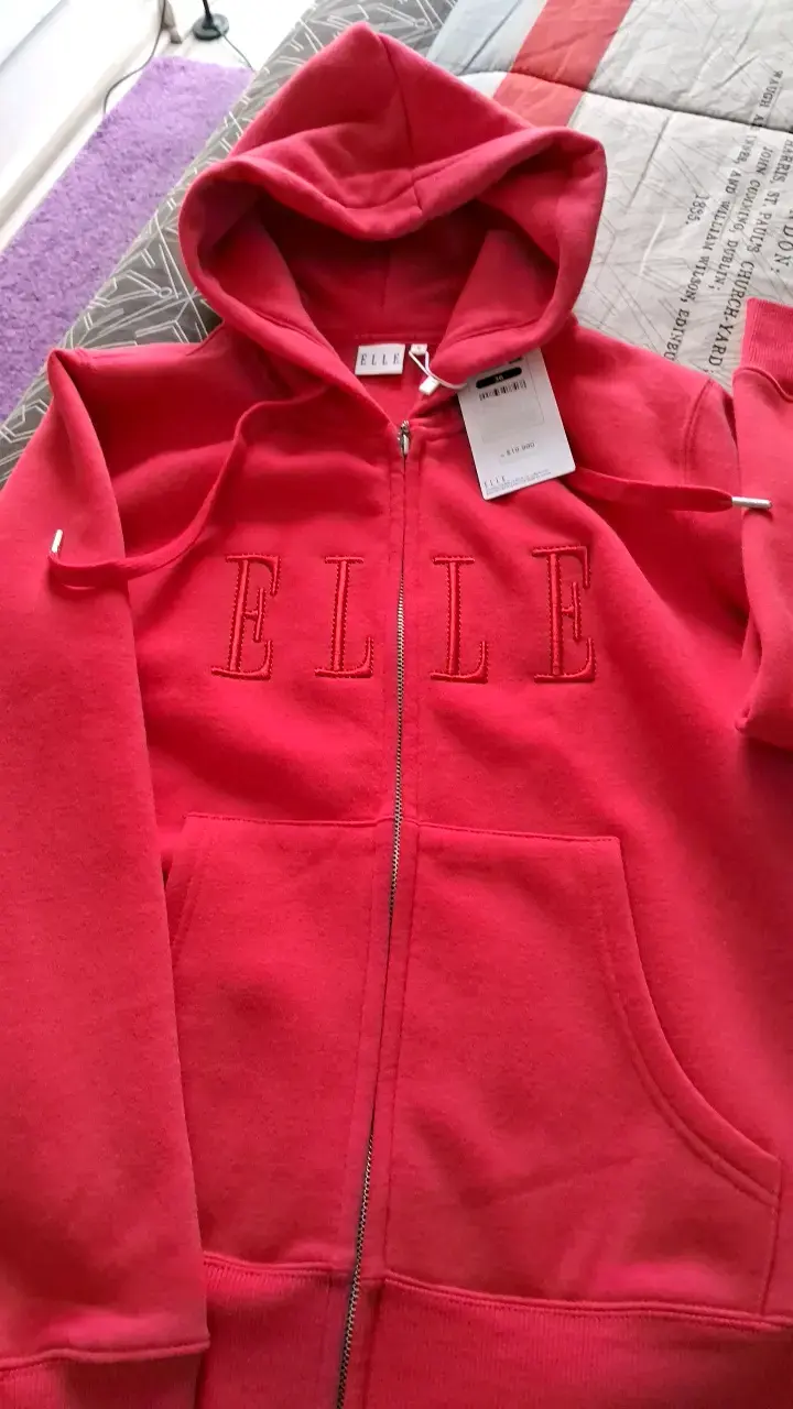 Polerón con capucha rojo Elle para mujer - 3