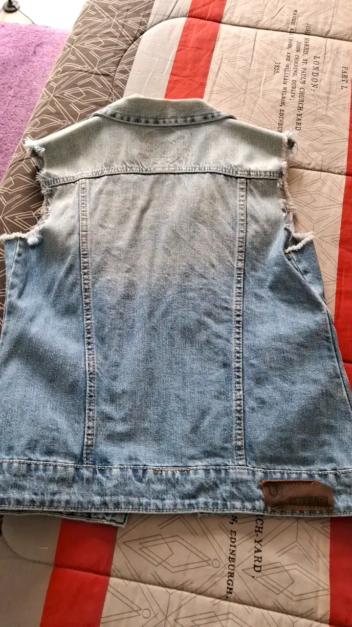 Chaqueta de mezclilla sin mangas Mujer - 3