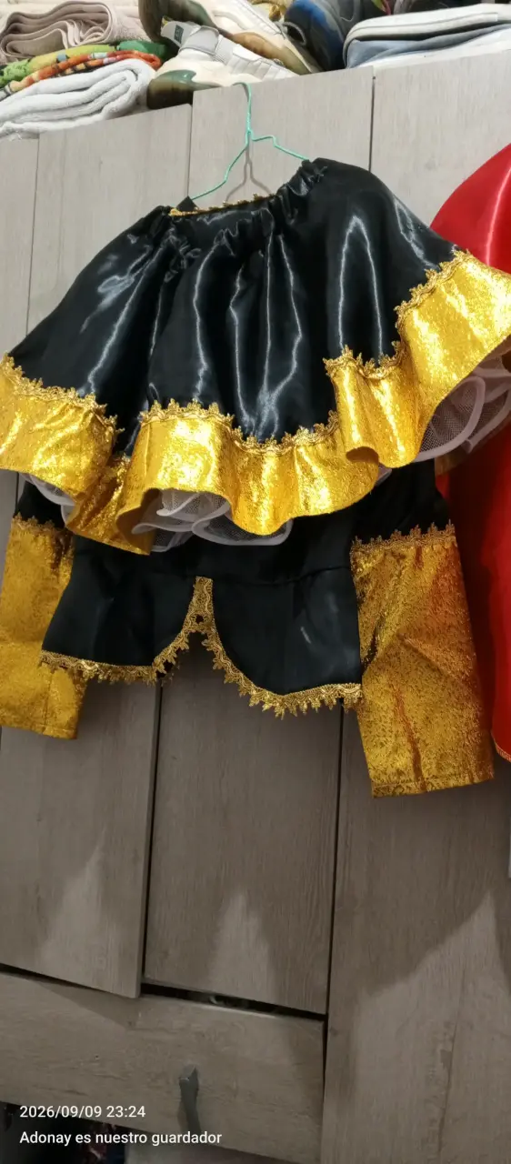 Traje tamarigal para Niñas con Sol Dorado - 1
