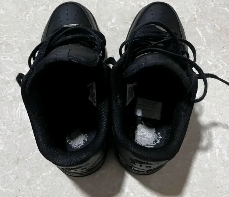 Zapatillas deportivas negras de cuero para hombre - 3