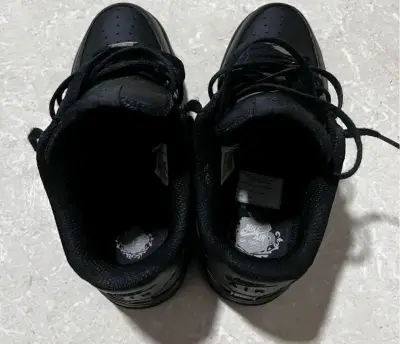 Zapatillas deportivas negras de cuero para hombre - miniatura 3