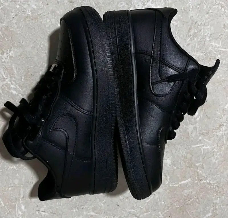 Zapatillas deportivas negras de cuero para hombre - 4