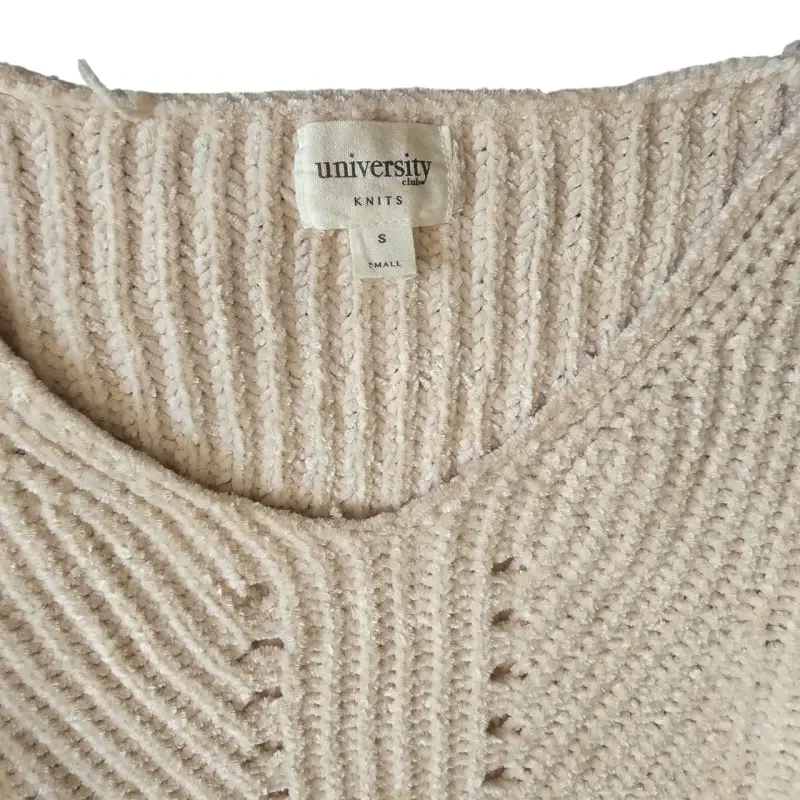 Sweater University Club Beige Talla S Tejido - 2