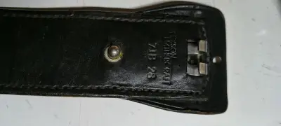Cinturón de cuero Mixson Leathercraft con hebilla dorada - miniatura 2