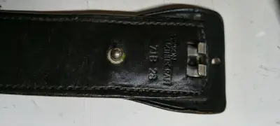 Cinturón de cuero Mixson Leathercraft con hebilla dorada - miniatura 3