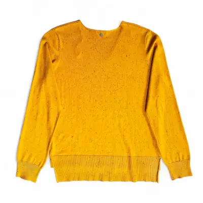 Sweater Greenfield Amarillo Mostaza Talla M Cuello - miniatura 2