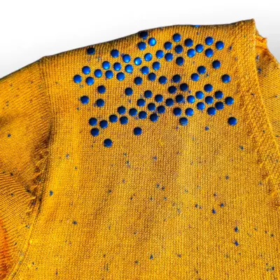 Sweater Greenfield Amarillo Mostaza Talla M Cuello - miniatura 3