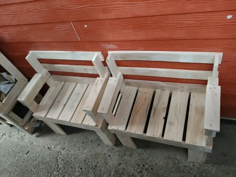 Bancos de madera de palet individuales - 2