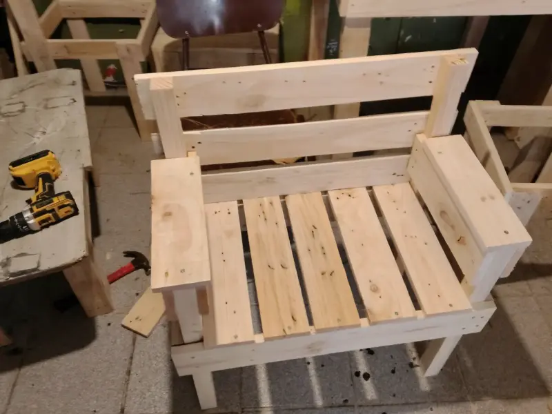 Bancos de madera de palet individuales - 3