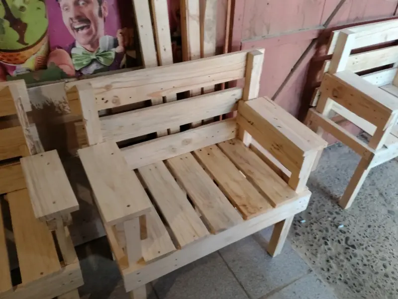 Bancos de madera de palet individuales - 5