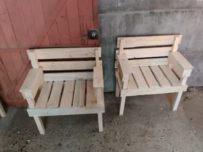 Bancos de madera de palet individuales - miniatura 6