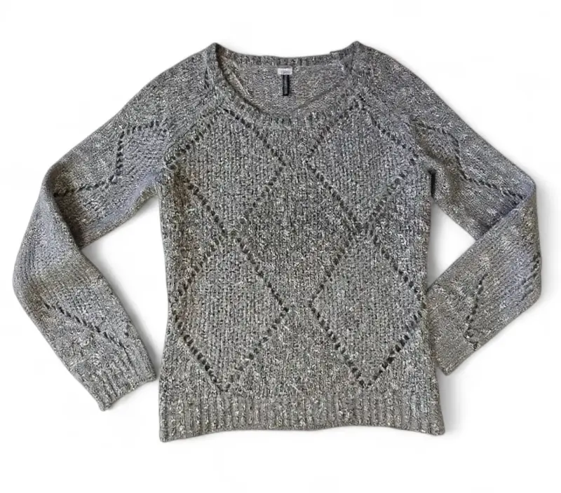 Sweater Americanino Gris Talla XS Tejido con Rombo - 1