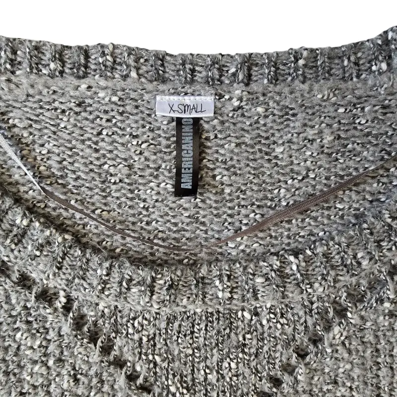Sweater Americanino Gris Talla XS Tejido con Rombo - 3